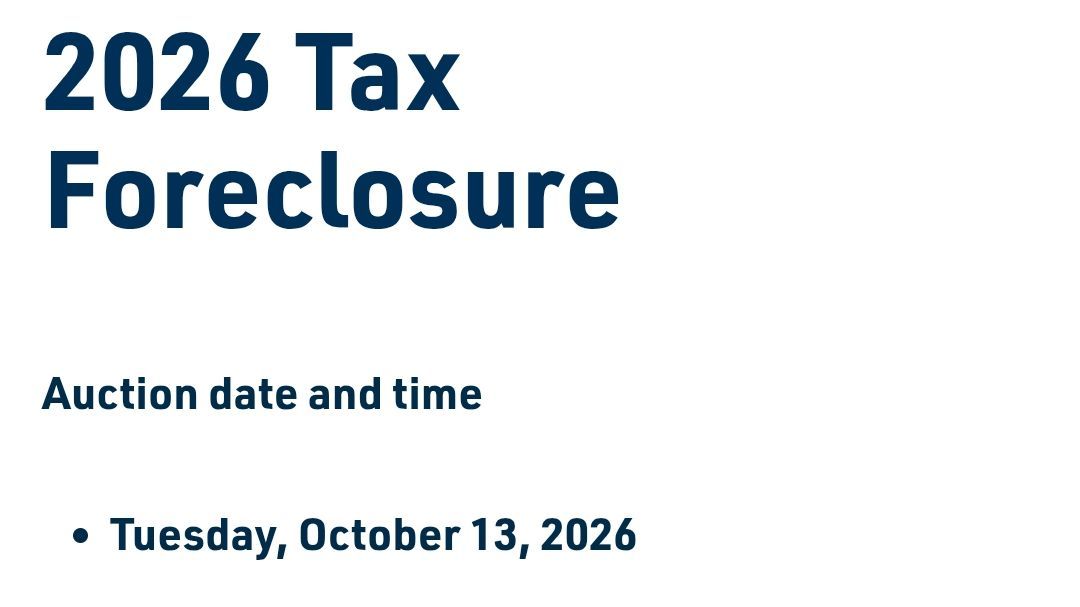 2026 Tax Foreclosure