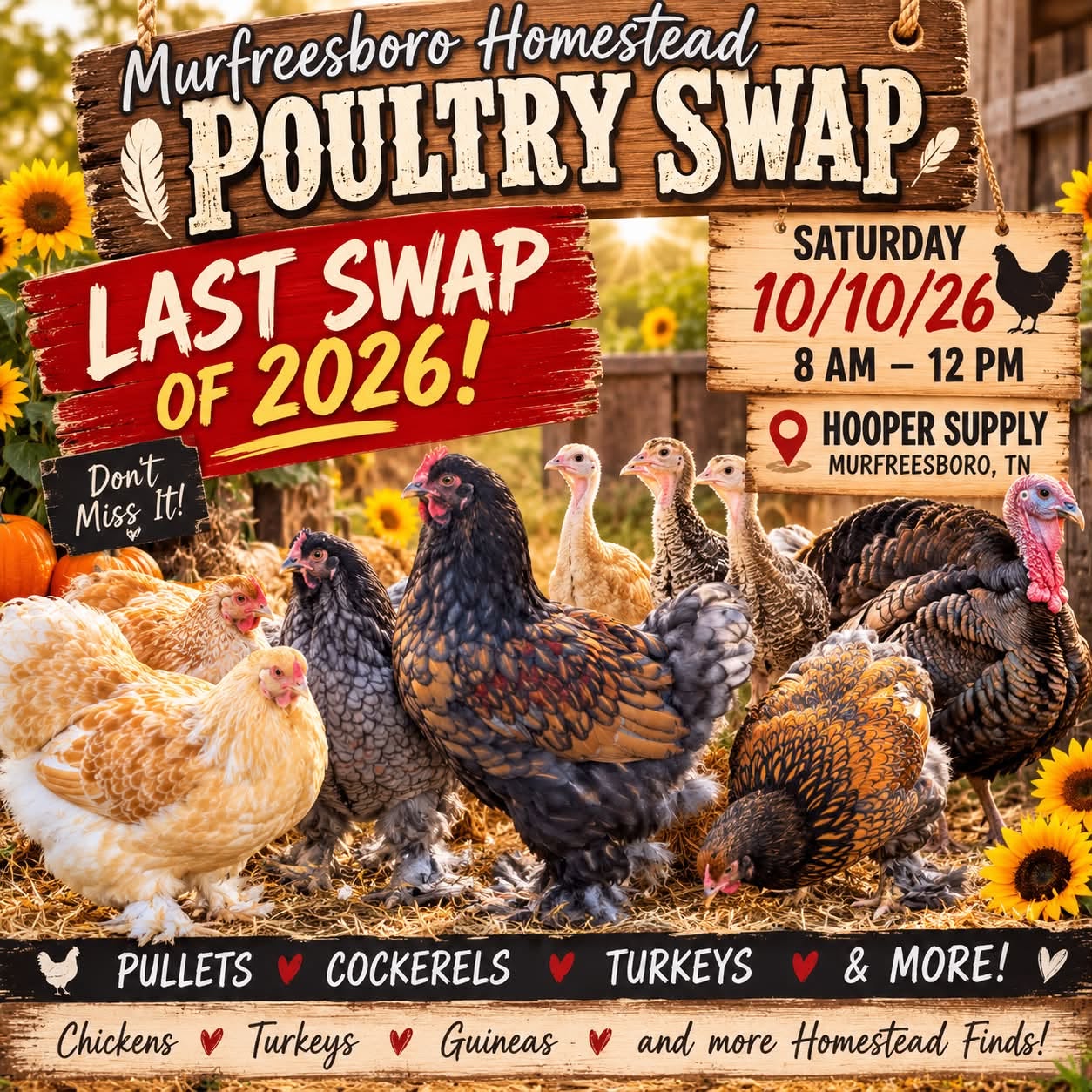 Murfreesboro Homestead Poultry Swap